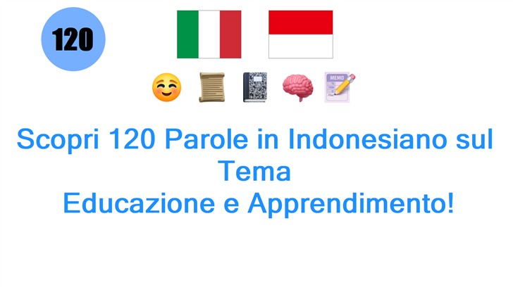 Scopri 120 Parole in Indonesiano sul Tema: Educazione e Apprendimento!